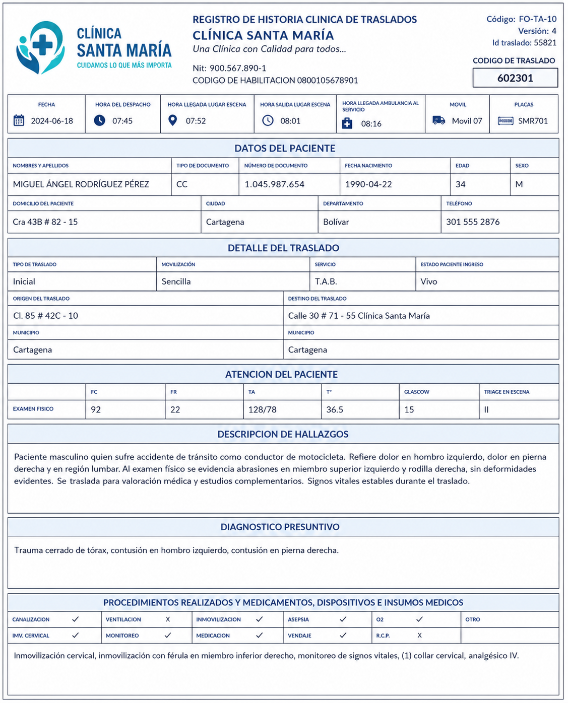 Preview del módulo prehospitalario Maleiwa